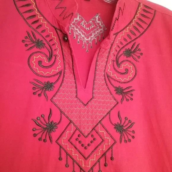 Embroidered Red Top - Picture 8 of 11